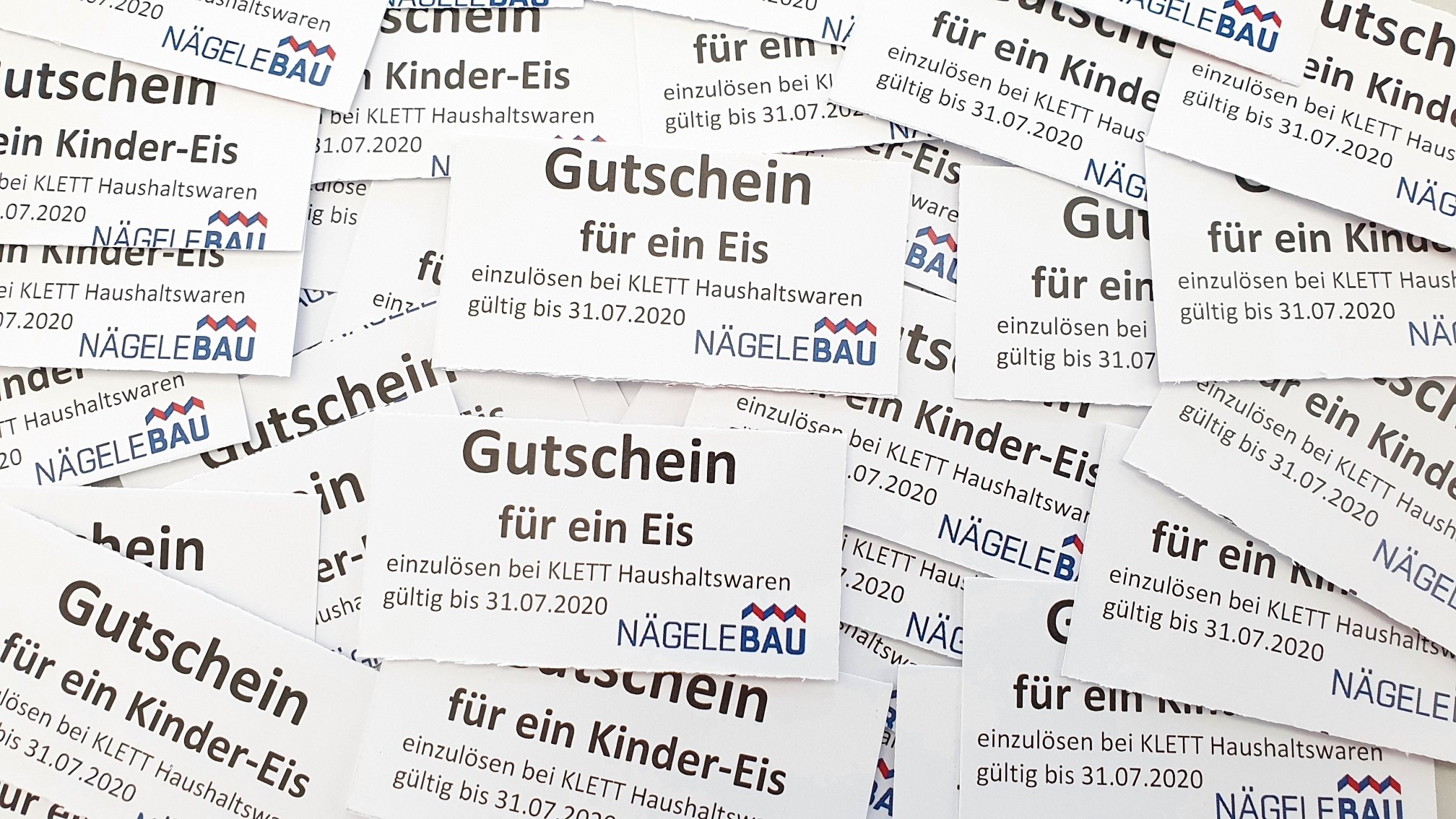 Nägele BAU Eis für Kinder auf der Baustelle